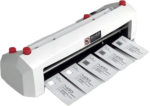 Automatischer Visitenkartenschneider, Kartenschneidemaschine, Verstellbarer Namenskartenschneider, A4 Kartenschneidemaschine, Kartenschnittstärke 120 G–300 G, für Unternehmen/Einladung,90X54mm