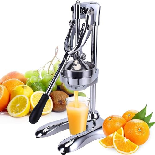 Exprimidor manual comercial, exprimidor de naranja de acero inoxidable 304, exprimidor de zumo de naranja resistente, fácil de limpiar, para jugo de naranja, jugo de limón