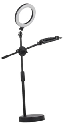 BaotyJie Ring Light with Stand Overhead Mount Holder Ring Light Tripod for Phone Selfie Lights Phone Camera Stand, Liftable