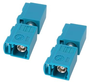 eMagTech 2 Pièces Adaptateur Fakra Z Femelle vers Femelle Connecteur pour Systèmes Radio GPS Télématiques Automobiles Applications d'antenne Eau Bleu