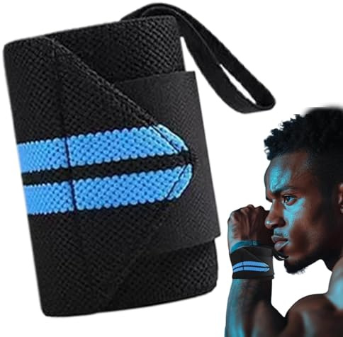 Bandas de muñeca para levantamiento de pesas, bandas de muñeca, vendaje de compresión de muñeca - Muñequera deportiva ajustable, protector de muñeca de fitness con hebilla de pulgar para mujeres y h