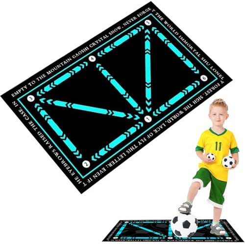Fußball-Trainingsmatte, Fußball Schritt Trainingsmatte, Fußballmatte, Fussball Matte Ballkontrolle, Rutschfeste Fussballmatte Training, Fussball Matte, Ballkontrolle Trainingsmatte, 60 x 40 cm