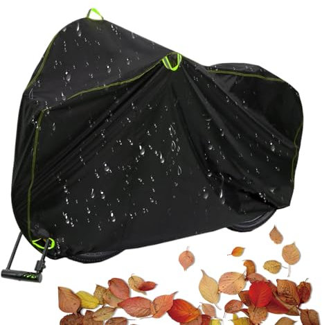 Heavy Duty Bike Cover, Waterproof, 78.74 x 43.31 Inches UV Resistant with Anti Theft Buckle for All Season Protection, Outdoor Biking Shelter for Yard, Mountain and Road Bikes