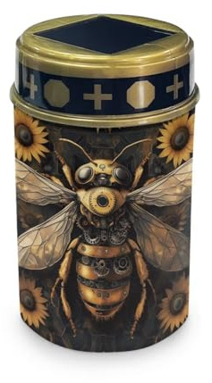 HUGS IDEA Lampes solaires pour tombes en forme d'abeille pour cimetière - Lanterne commémorative étanche en ABS avec énergie solaire - Décoration de cimetière pour jardins extérieurs, sites religieux