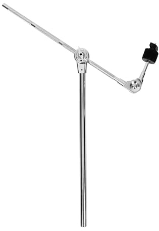 Brazo para Platillo Ajustable Heavy Duty de Aleación de Zinc Plata | Accesorio de Soporte para Batería, Pieza para Platillos, Montaje Abrazadera