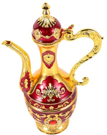 ZUNOXAZ Vaso per vino bianco in stile europeo accessori vintage che offrono adorare il bollitore del vino offerta elegante piatto di offerta europeo brocca d'acqua ferro battuto rosso