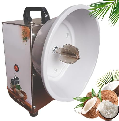 Risina De Coco Vertical, Máquina De Rallador De Coco Portátil, Trituradora De Coco De Acero Inoxidable De 150w, 3 Velocidades Ajustables, Cubierta De Polvo Extraíble +Cuchilla De Acero Inoxidable