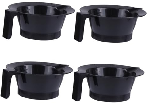 ARTSEWPLY Ciotola Per Tintura Per Chioma in Plastica Manico, Set Da 4 Pezzi, Accessorio Professionale Per Saloni Di Bellezza e Uso Fai-da-te