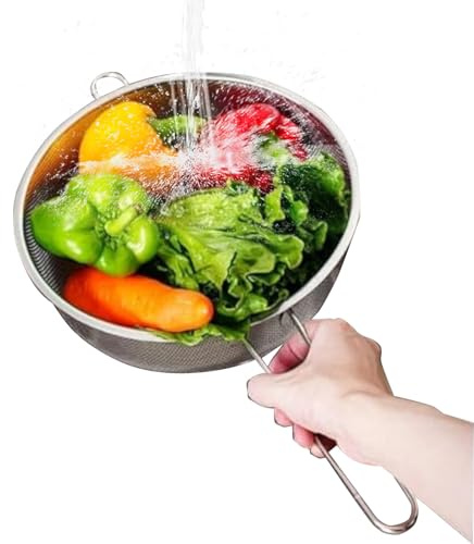 Passoire De Cuisine | Filtre À Poignée Résistant À La Chaleur | Passoires Et Egouttoirs Ustensiles De Cuisine,Pour Fruits Légumes Spaghetti Nouilles Salade Frites Cuisson Lavage Égouttage Maison