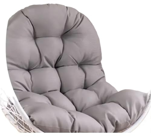YGLEEULI 1 Stück Hängemattenkissen for den Außenbereich, verdicktes Eierstuhlpolster, Rückenlehnenkissen, Schaukelstuhlmatte Outdoor Kissen(Grey)
