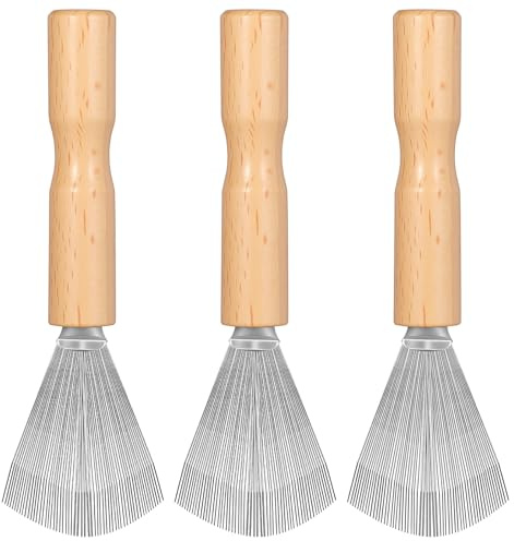 TOVINANNA Limpiador de Cepillos para Cabello Airbag 3 Piezas, Herramienta de Limpieza Compacta y Portátil, Removedor de Pelo para Peines y Cepillos, Color Amarillo, Uso Doméstico y