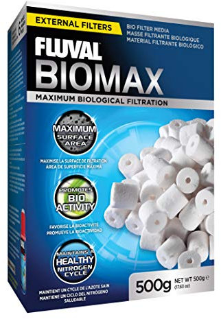 Fluval Biomax, Bio-Ringe mit einem komplexen Porensystem für Nutzbakterien, für Süß- und Meerwasseraquarien, 500g