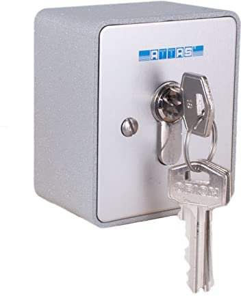 Schlüsseltaster zweiseitig tastend aufputz inkl. 3 Schlüssel & DIN Profilhalbzylinder Torantriebe Garagentorantriebe Hörmann BFT (Verschiedenschließend)