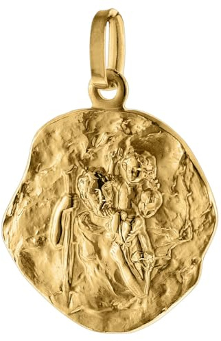 trendor Anhänger Christophorus Gold 585 (14 Karat) Ø 16 mm 75256