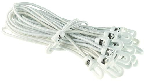 25 Stück Spanngummis weiß, 15, 20 oder 25 cm lang, 4 mm Durchmesser 20 cm