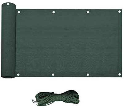 Rebecca Mobili Écran De Confidentialité, Revêtement De Balcon Vert, Polyéthylène, Anti-UV, avec Oeillets Corde - Dimensions: 0,75 x 6 m (HxL) - Art. RE6546