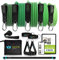 ZenOne Sports Resistance Fitness Bands - robuste Fitnessbänder - 5 Widerstandsbänder - Home Workout Expander-Set - Sport-Gummiband (Grün + ZenBar)
