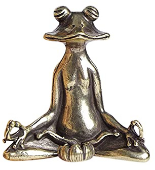 ARFUKA Räucherstäbchen Halter Weihrauchhalter Brenner Messing Frosch Weihrauchbrenner Räuchergefäß Meditation Zubehör für Zuhause, Büro, Yoga