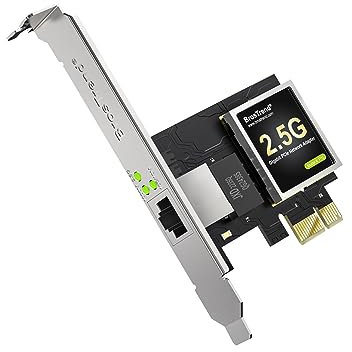 BrosTrend 2.5 Gigabit PCIe Network Card for Linux, PCI Express Ethernet Network Adapter RJ45 Port, Extra Low Profile Bracket, Compatible with Ubuntu, Fedora, Debian, Mint, ArchLinux..., Windows 11/10