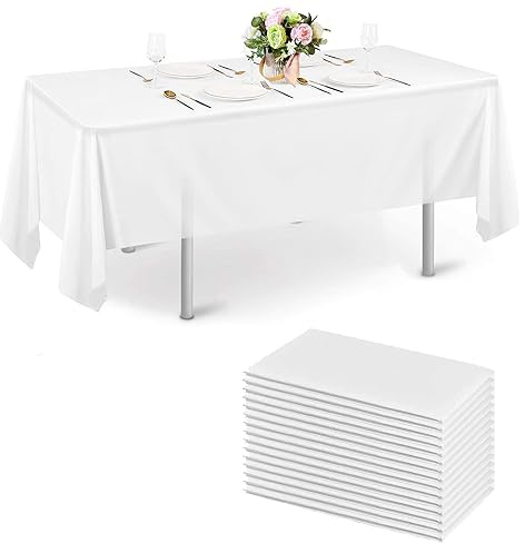 Tvvcalk 10 Pezzi Tovaglia USA e Getta, Tovaglia Rettangolare Antimacchia, Tovaglia Monouso Compleanno Impermeabile, Tovaglia Usa e Getta Tessuto Non Tessuto 150 x 280 cm