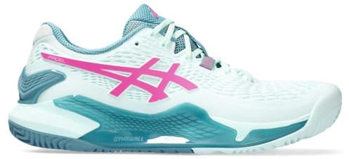 ASICS Damen Gel-Resolution 9 Padel Sneaker, Soothing SEA/HOT PINK, 37 EU