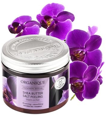 Organique Premium Beauty Black Orchid Shea Body Balm | Rich, High-Concentrated Shea Butter, Avocado Oil & Vitamin E | Moisturizing, Firming & Hydrating Balm for Dry, Rough & Sensitive Skin (200 ml)