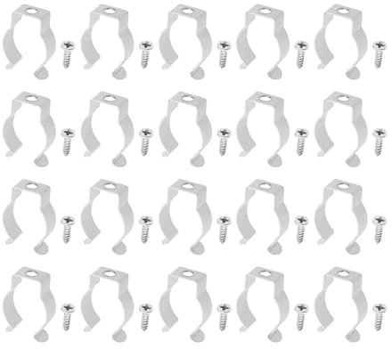 LT Easiyl 20 fascette stringitubo T5 in acciaio inox ispessito, con clip a U per tubo luminoso a LED, accessori di montaggio per tubi fluorescenti a LED