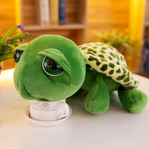 Champracer Doudou tortue - Peluche mignonne à câliner et jouer - Peluche moelleuse comme coussin décoratif pour coin douillet, chambre d'enfant, chambre à coucher (28 cm)