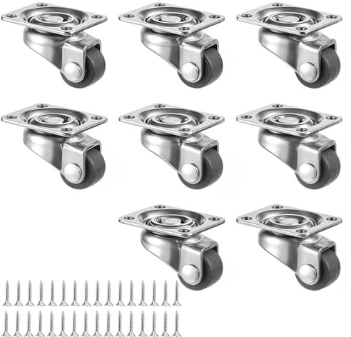 Zhenghebuy Ruote Mobili,Rotelle Girevoli,Set di 16 Ruote Fisse per Mobili,Rotelle per Carichi Pesanti per Mobili,Elettrodomestici,Piccole Apparecchiature