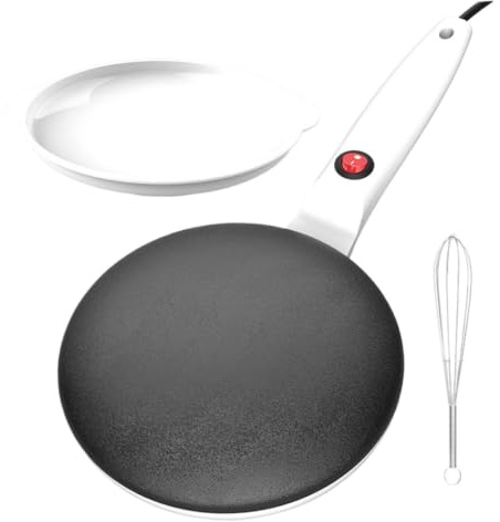 Wpsagek Instant-Crêpe-Maker, Crêpe-Maker, Crêpe-Grillpfanne, 7,8 Zoll automatische Temperaturregelung Instant Crêpe Maker elektrische Crêpe Maker Maschine antihaftbeschichtet zum Kochen