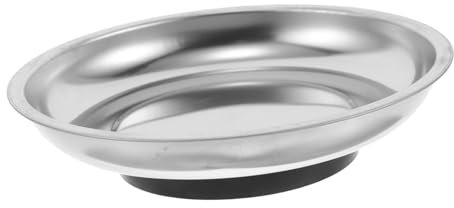 MUCKLILY Stainless Steel Magnetic Parts Bowl Large Capacity for Screws Bolts Tools Magnetic Tool Tray for Mechanics DIY