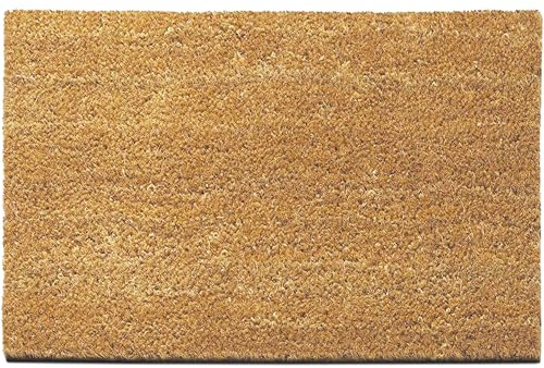 Comart - Zerbino Natural in Cocco - 50x80 cm - Zerbino per Ingresso Esterno e Interno - Fondo in PVC Antiscivolo - Tappeto Fuori Porta - Asciugapassi Facile da Pulire e Resistente - Rettangolare