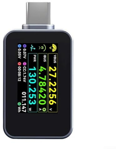 C240 Digitaler Leistungsmessgerät, 240 W, tragbarer USB-C-Tester, digitaler Leistungsmesser mit 2,9 cm Farb-IPS-Display, Stromspannungsmesser