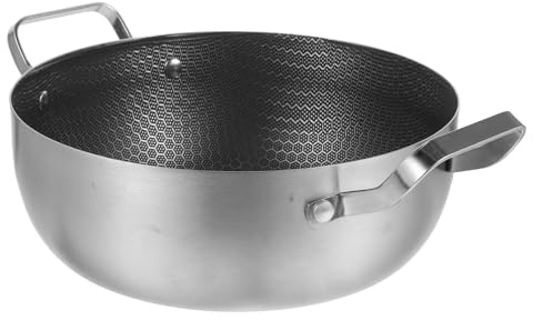 CIYODO Padella Antiaderente in Acciaio con Maniglia e Piatto Nido d Padella Versatile per Frittate Zuppe e Cottura Uniforme su Induzione