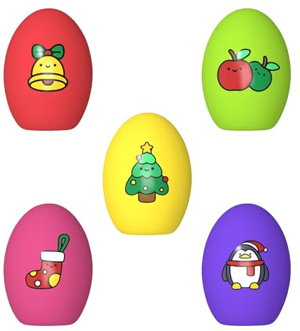 TOPWE Hundespielzeug Ball, [5 Stück] Lustig Weich Quietschend Egg Hundebälle, Interaktives Quietsche Ball für Welpen, Kleine