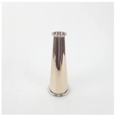 Réducteur de cuve en cuivre à bride tri-clamp de 4 (119 mm x 2 ; 64 mm) for brassage maison, hauteur 300 mm.