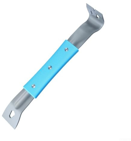 Flache Brechstange, 1 Packung Edelstahl-Hebeleisen mit Gummigriff zum Aufheben, Heben und Ziehen von Nägeln, Rostbeständig und für Imker und Holzbearbeitungsbegeisterte (A)