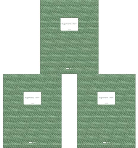 EDIPRO - E2133 - Registro IVA fatture 22 pagine numerate f.to 31x24,5 (Confezione da 3)