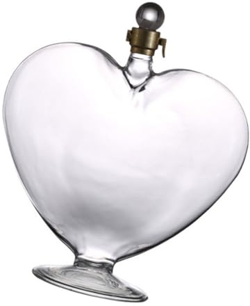 Decantador de vino en forma de corazón, botella de vidrio de borosilicato, dispensador de vino, mejora el sabor y el atractivo estético, decoración del hogar, botella de licor de corazón de