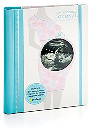 Pearhead 35002 - Pregnancy Journal, Schwangerschaftsalbum und -tagebuch für Aufbewahrung von Erinnerungen, Fotos und Ultraschallbilder (Englisch)