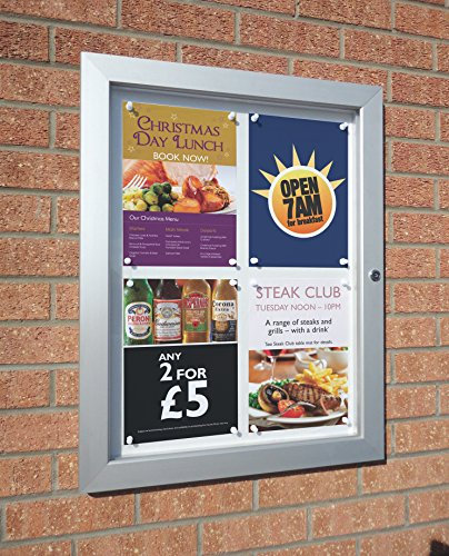 Schlank Schwarzes Brett mit Magnet trocken abwischbaren Träger, kompletter Satz von Magnetstift (6x A4) - Slim Noticeboard with magnetic dry-wipe backing, complete set of magnetic pin (6x A4)