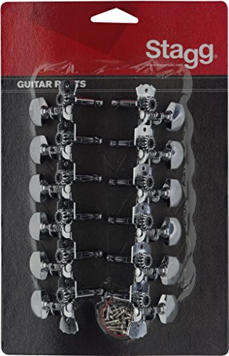 Stagg KG679 Chrome Machine Heads for 12-String Western or Dreadnought Acoustic Guitar