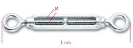 Beta 8005Z M33 - Tenditori a due occhi zincati