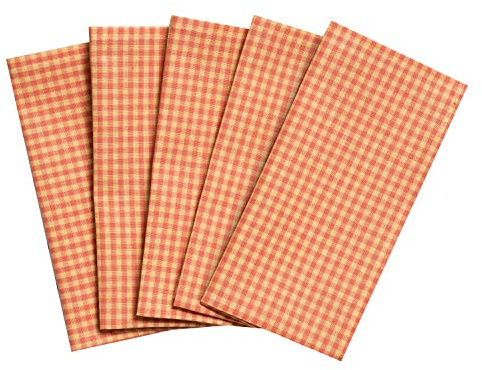 Taschentücher aus Stoff, waschbare, wiederverwendbare Öko Stoff-Taschentücher aus Baumwolle, 5 Taschentücher - Made in Germany (Frau Orange)