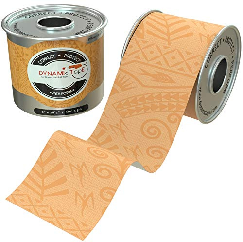 Dynamic Tape Original - Biomechanical Athletic Tape | 4 Way Stretch & Stronger Recoil Than Kinesiology Tape | Designed for Muscle & Joint Load Management | High-Load Sports Use (2 Beige Roll)