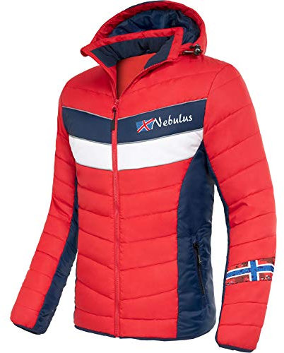 Nebulus Herren Jacke NATURAL, warme Outdoorjacke, praktische & vielseitige Übergangs- & Winterjacke, rot-navy - 3XL