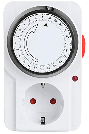 Enchufe de Temporizador de 230 V 16 A, Interior mecánico, 24 Horas, Temporizador de Enchufe, Herramienta de Seguridad para el hogar, Enchufe de la UE