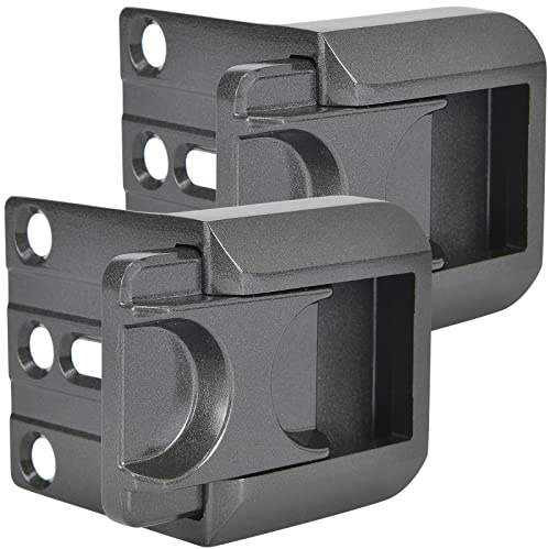 CZU Door Lock for Home Safety, Door Latch Upgraded Version (2-Pack), Easy Use Door Lock Latch for Inward Swinging Door - Steel Gray