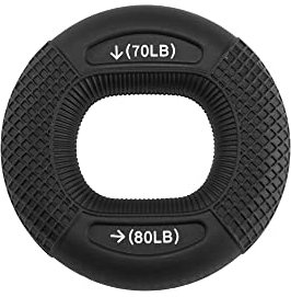 Handgriffstärker Trainer Handtrainer Ring Silikon Hand Grip Trainer Handgrifftrainer Fingertrainer Hand Unterarm Finger Trainer Silikonring für Muskeltraining Sport Fitness Klettern 70lb 80lb