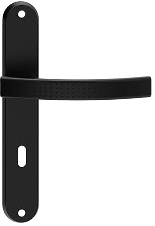 Sellon24® BB Türgriff Schwarz Langschild 72 mm Türbeschlag Türdrücker Buntbart Oval Innentür Astr